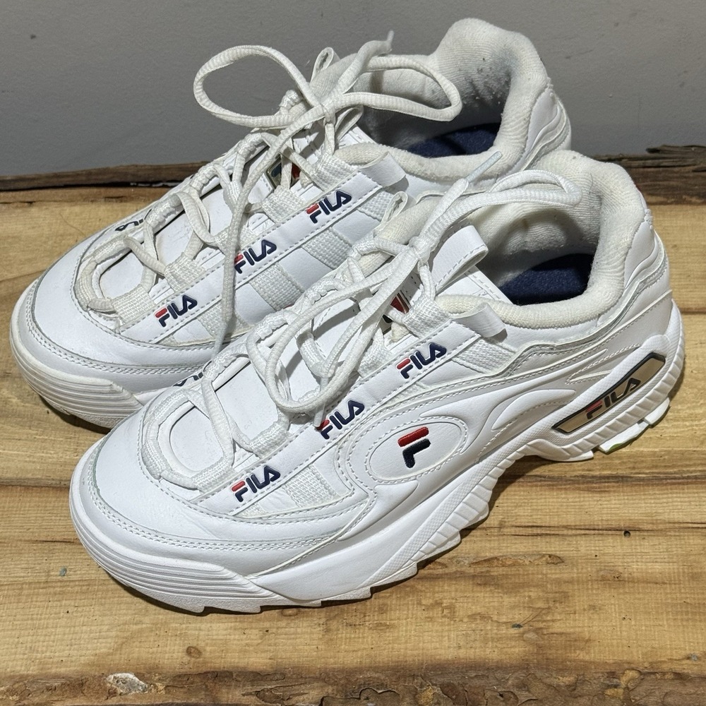 Fila Formation Shoes Size‎ 8D Casual Sneakers White Leather Low 5CM00514-125